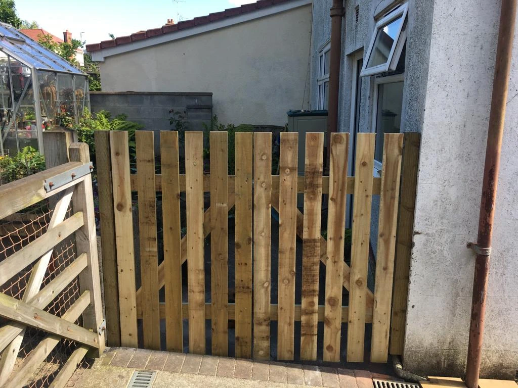 Bespoke gate from the front